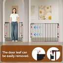 KDDYRU Baby Gate for Stairs, Kitchen & Doorways, 29-43" W 28" H No Bottom Bar – Hardware Mount Safety Dog/Pet Gate Indoor – One-Handed Auto-Close Walk-Thru Gate for Toddlers, Kids, Medium Dogs（Black）