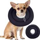IDOMIK Dog Recovery Collar, Waterproof Soft Dog Cone After Surgery, Comfy Protective Elizabethan Collar Alternative for Dogs Cats, Adjustable Pet Neck Donut Cone Anti-Licking Biting Wounds,Grey,S