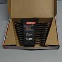 DISEN 12-Piece Reversible Ratcheting Wrench Set, Combination Wrench Set Metric 8-19MM, 72-Tooth, CR-V Steel, Nickel Plating, Crank Design with Organizer Rack