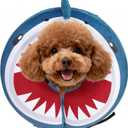 SCENEREAL Dog Cone Alternative After Surgery Pet Recovery Collar for  Dogs Cats, Adjustable Inflatable Donut to Prevent Licking, Shark Print E-Collars S