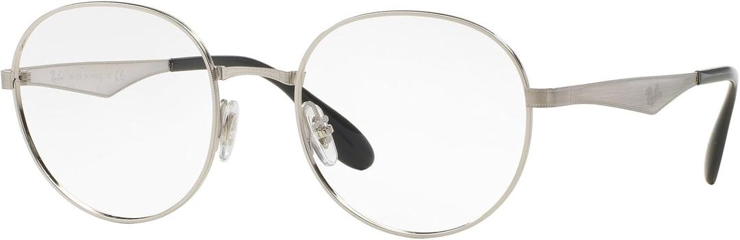 Ray-Ban RX6343 - 2595 Eyeglasses Silver Frame 47mm w/ Clear Demo Lens Ray-Ban RX6343 - 2595 Eyeglasses Silver Frame 47mm w/ Clear Demo Lens