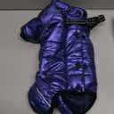 AOFITEE Dog Coat, Waterproof Dog Jacket for Winter, Warm Fullbody Dogs Snowsuit, Winter Coat for Small Dogs, Zip Up Pet Puffer Jacket Fleece Vest, Outdoor Reflective Cold Weather Pet Coats, Blue S