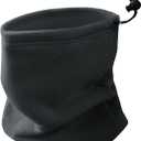 Double-layer Thick Fleece Ski Neck Gaiter, Winter Scarf Face Mask for Men Women, Warmer Beanie for Big Heads (Grey)