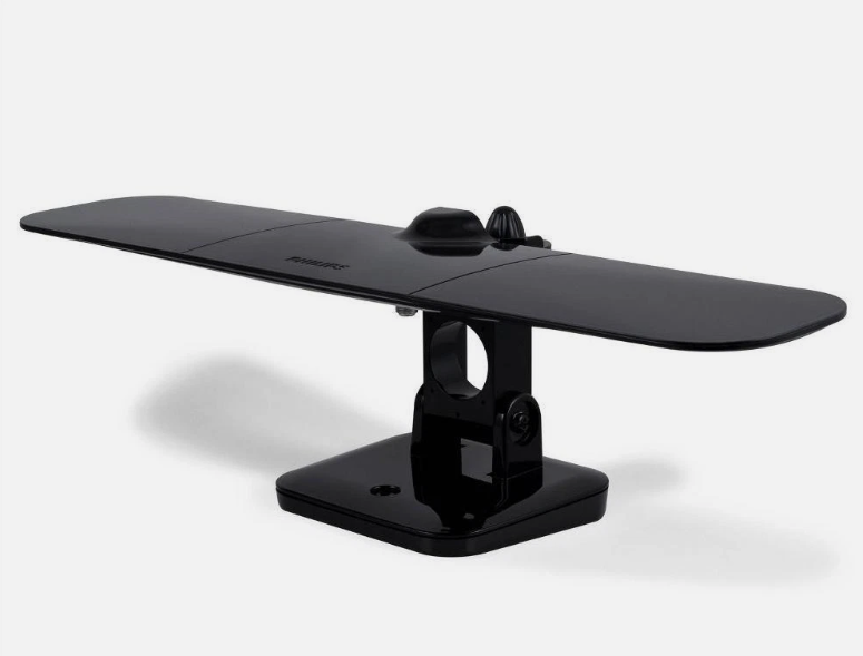 Philips Wing Mobile TV Antenna, Indoor Outdoor Attic Mount, Perfect for Tailgating and Camping, Long Range Antenna, Supports 4K 1080P VHF UHF, Compact Design, Smart TV Compatible, Black, SDV8412B/27