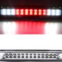 LED 3rd Third Brake Light Fit For Chevy Silverado | GMC Sierra | C/K | Sierra 1988-1998 High Mount Stop Light Cargo Light Replacement (Chrome Housing/Clear Lens)