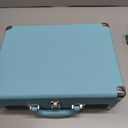 Vinyl Record Player, 3 Speeds Suitcase Portable Record Player with Built-in Speakers, Vintage Belt Driven Turntable with RCA Output/Headphone/Aux in Jack/45 Adapter Blue