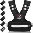 FUFF Adjustable Weighted Vest for Women & Men, 11-20lb/ Vest with 6 Ironsand Weights for Strength Training,Weight Vest with Reflective Strip for Running Walking Exercise Workout