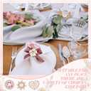 Giegxin 96 Pcs Rhinestone Buttons for Crafts Clothes Faux Pearl Embellishments Pink Butterfly Rhinestone Flower Buttons Vintage Women Pearl Brooch for Jewelry Making, DIY, Bags Shoes Supplies