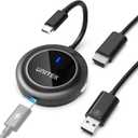 Unitek Wireless HDMI Display Dongle Adapter with PD3.0 100W Charging Port- Portable USB C Wireless Mirroring Transmitter Stream Video to Monitor Projector for TV Phone Laptop iOS Android Windows