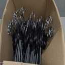 Amazon Basics Non-slip Heavy Duty Space Saving Plastic Hangers with Rubber and Horizontal Bar, Lightweight, Gray, Pack of 50