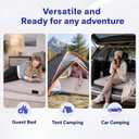 Hazli Matrix AirCell Memory Foam Camping Mattress Pad - CertiPUR-US Roll Up Mattress for Adults - Portable Foam Sleeping Mats for Camping - Camp Cot Sleeping Pad - Floor Sleep Mat Bed Roll for Car RV