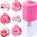 Namalu 36 Pcs Galentine's Day Pink Mini Compact Mirrors Gifts Bulk for Women Portable Round Pocket Makeup Mirror Gift for Xmas Purse Party Favors