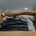 6 Pack String Light Poles for Outside, Heavy-Duty Metal Poles for Outdoor String Lights with Fork, Adjustable Lighting Hanging Accessories for Patio Decor Pergola Backyard Garden Outside Decorations