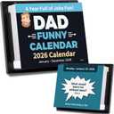 2026 Desk Calendar - Dad Funny Calendar 2026, Jan.2026 - Dec.2026, 3d Calendar 2026, Daily Calendars 2026 Page a Day, 4.95" X 5.95", Small Desk Calendars with 365+ Funny Joke Pages, Backplane bracket