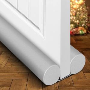 Holikme Door Draft Stopper Door Sweep Weather Stripping Noise Blocker Window Breeze Blocker Adjustable Door Sweeps, Grey (36 inch, Gray)