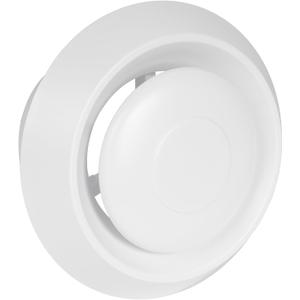 Vent Systems 4" Inch White Plastic Universal Adjustable Diffuser - Round Vent Cover for Wall, Ceiling Duct - Inline Register Air Vent Deflector - Heat or Cooling Ventilation - Indoor Ducting Grille