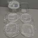 Soup Containers with Lids Glass 32 oz, 4 Cup Borosilicate Glass Food Storage Containers, Microwave & Freezer Safe Jars, Small Square Meal Prep Bowl for Salad, Fruit, Lunch, Ice Cream, Travel, 4 Pack (Transparent)