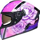   Full Face Motorcycle Helmet DOT Approved Motorbike Moped Street Bike Racing Crash Helmet, Men and Women Size M