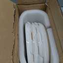 LE TAUCI 8 Inch Ceramic Salad Plates Set of 4, Modern White Appetizer Plates for Kitchen, Small Dessert Plates, Microwave & Dishwasher Safe Dinnerware Sets, Scratch Resistant - Arctic White