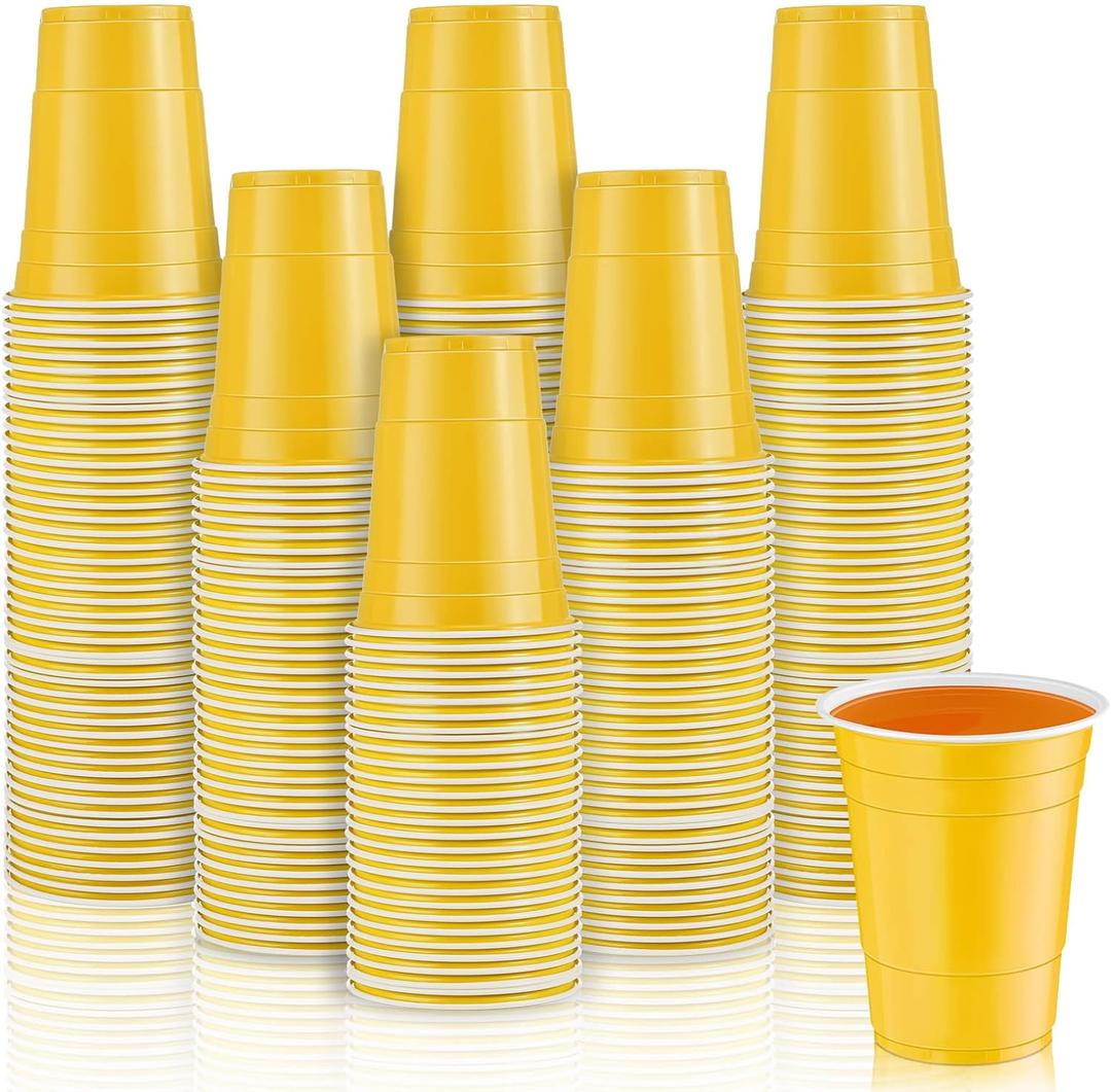 100 Pack 16 Ounce Halloween Plastic Party Cups Disposable Heavy Duty Drinking Water Cups for Holiday Christmas Festival Wedding New Year Party Supplies(Yellow) 100 Pack 16 Ounce Halloween Plastic Party Cups Disposable Heavy Duty Drinking Water Cups for Holiday Christmas Festival Wedding New Year Party Supplies(Yellow)