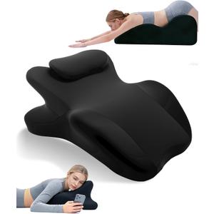 Sweet Spot Pillow, Memory Foam 27 Ergonomic Wedge Pillow for Couples Sleeping, Multi-Functional Bed Pillow Back Support Cushion, Ideal for Waist, Neck, and Multi-Position Comfort at Home - Black