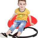 Kids Sensory Swivel Chair - Round Spinning Chair Seat for Balance, Coordination - Sensory Therapy Stool for Kids with Autism & ADHD - Active Indoor Play Set for Home & Classroom (Red)
