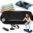 Lifepro Waver Mini Vibration Plate Exercise Machine with Remote & Bands Compact Whole Body Vibrating Plate for Lymphatic Drainage & Muscle Toning Shake Machine with 99 Speed Levels & 10 Presets