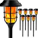 Solar Lights Outdoor, 8 Pack Solar Torch Light with Flickering Flame,Solar Garden Lights Waterproof for Outdoor Decor, Yard, Patio,Pathway,Walkway.