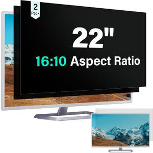 [2 Pack] 22 Inch Computer Privacy Screen for 16:10 Aspect Ratio Widescreen Monitor, Eye Protection Anti Glare Blue Light Computer Monitor Privacy Filter, Removable 22 in Protector Film