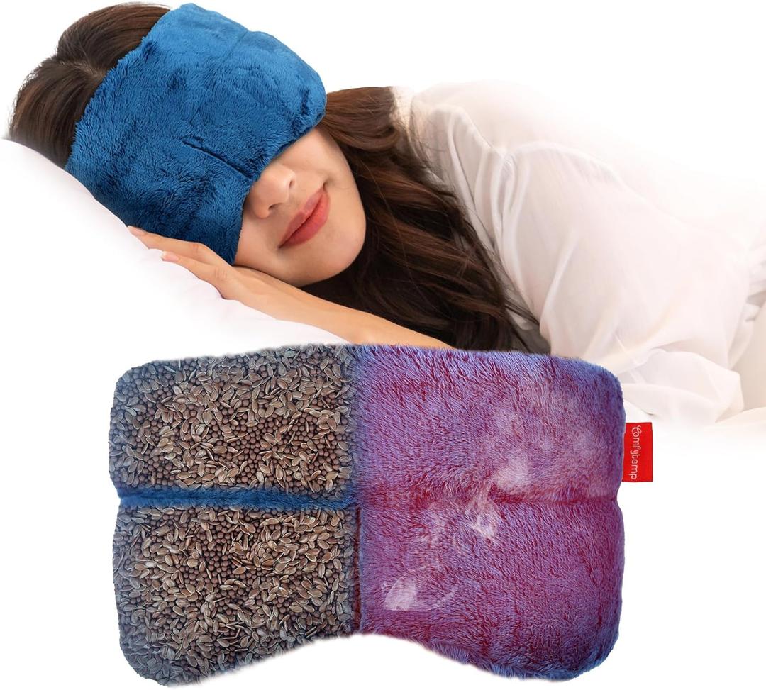2 x Comfytemp Heated Eye Sleep Mask for Dry Eyes, Fsa Eligible, Microwavable Moist Heating Pad for Stye, Dark Circle, Steam Warm Compress Sleeping Face Mask, Hsa Store, Get Well Gift - Not Washable