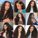 Color #4 Human Hair Bundles Chocolate Brown Deep Wave Single Bundle Human Hair 30 Inch Double Weft Grade 12A Unprocessed Virgin Remy Hair Extension