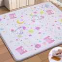 Wirhao Baby Play Mat for Floor, 100% Waterproof and Wipe-Clean, 50'' x 50'' Thicken Foam Soft Padded Playpen Mat for Babies and Toddlers Infants Easy Care, Non-Slip Bottom, Machine Washable (Pink)