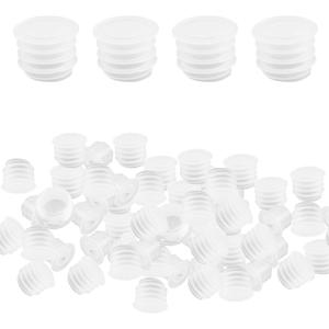 Salt Shaker Stoppers, 150Pcs Plastic Salt Shaker Plugs Transparent Salt and Pepper Shaker Stoppers Round End Cap Replacement for Pots Bottles Pipes (Diameter 14.5mm)