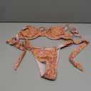 SOLY HUX Women's 2 Piece Bikini Sets Boho Floral Print Underwire Swimsuit Tie Front Cut Out Bathing Suit Small, Multicoloured Floral