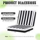 Deep Seat Patio Cushions Set, 24x24 Inch Waterproof & Fade Resistant Outdoor Chair Cushions, Thick Padded Replacement Sofa Cushions for Garden Yard Furniture