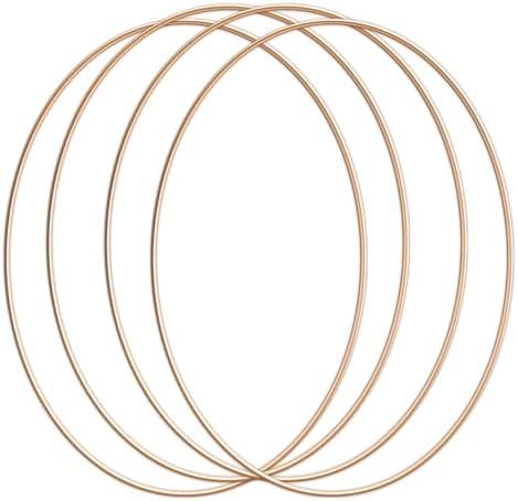 YQQYG 4PCS 12 Inch Metal Ring for Crafts, Dream Catcher Rings, Circles Hoop Floral Macrame Centerpiece Wreath Rings for Making Garlands Wedding Decorations Tassel Dream