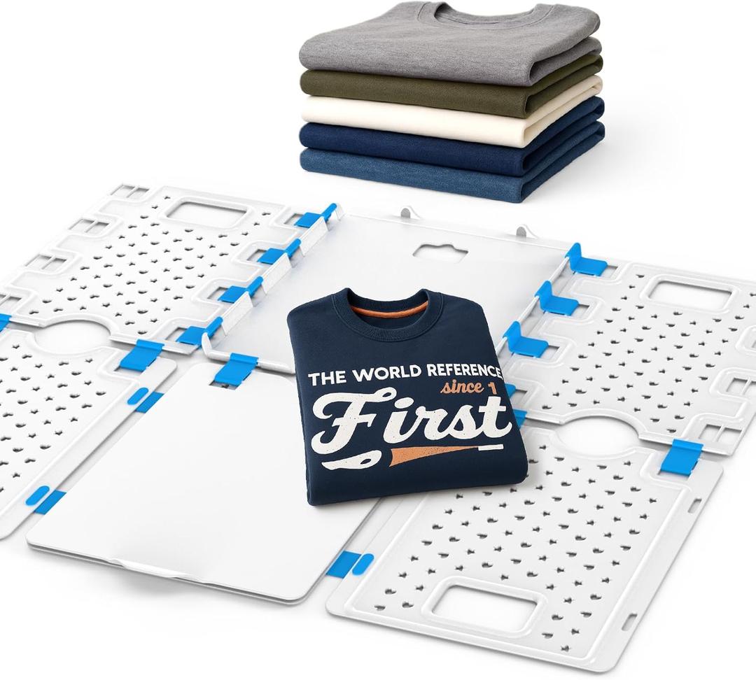 BoxLegend Shirt Folder Board Enlarged Version,Tshirt Organizer for Easy Use ,Laundry Folding Board for Sweaters, Hoodies, and thick Clothing (White)