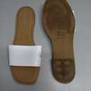 FITORY Women's Slide Sandals Fashion Square Open Toe with Cushioned Footbed Slippers for Beach, Size 8.5