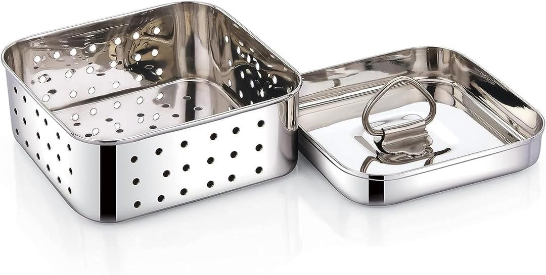 Stainless Steel Square Shape Paneer/Tofu/Cheese Maker/Mould Machine Hard Presse Mold KIt For Paneer/Cheese Making (350ml)