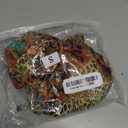 Women's Metal Jewelry Bathing Suit High Waisted Halter Tie Back Swimsuit Bikini Set (Green Floral) S