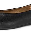 Amazon Essentials Women's Glove Ballet Flats (7.5, Black Faux Leather)
