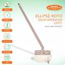 Ellipse Roto Gear Operator 45251 | #15.32 Series Windows Single Arm Operator | 13.5", White, Left Hand