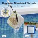 PoolMr Cordless Robotic Pool Cleaner - Above Ground Pool Vacuum Robot - 40W Strong Suction, Dual Cleaning System, Barrier Crossing, 120-Min Runtime Up to 1614 Sq for Above Ground Pools, Grayish White