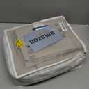 MooMee Bedding Duvet Cover Set 100% Washed Cotton Linen Like Textured Breathable Durable Soft Comfy (Heathered Tannish Linen Grey, Alaska King 132"x120")