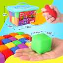 24 Pack Mini Slow Rise Stress Cube: Pull Stretch Fidget Toys for Stress Relief, Dough Squishy Toys Bulk for Kids, Classroom Prize Box Toys, Fidgets for Classroom, Hand Therapy Sensory Squishy Ball