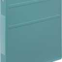 Carstens 1-Inch Heavy Duty 3-Ring Binder - Side Opening, Teal, Durable Plastic, Precision No-Gap Rings, Waterproof Cover, No Pockets, Holds 125 US Letter Sheets, BPA-Free, Made in USA (8711-3R) (Individual)