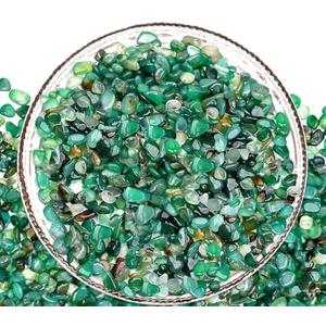 Halatool 2.2LB Natural Green Agate Stones for Aquarium Gravel & Fish Tank 0.35-0.6 Inch Decorative Pebbles for Succulent Rocks DIY Landscaping Indoor Plants Vase Fillers