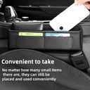 2 Pack Premium Car Seat Gap Filler Organizer - Universal Storage Box with Card Slots for Phones/Keys/Glasses, Fits Cars, SUVs & Trucks (Black)