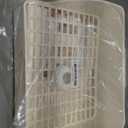 Automatic Parakeet Bird Bath with Pump, Large Bird Shower Fountain Indoor Bathtub with Running Water, Parrot Bath Tub Faucet for Pet Birds, African Grey, Cockatiel, Conure, Budgie, Lovebird (Square - White)