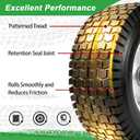 13x5.00-6 Flat Free Lawn Mower Tire and Wheel,13 x 5 x 6 Riding Lawn Mower Tires and Wheel With 3" Centered Hub and 3/4" & 5/8" Bearings (2-Pack)